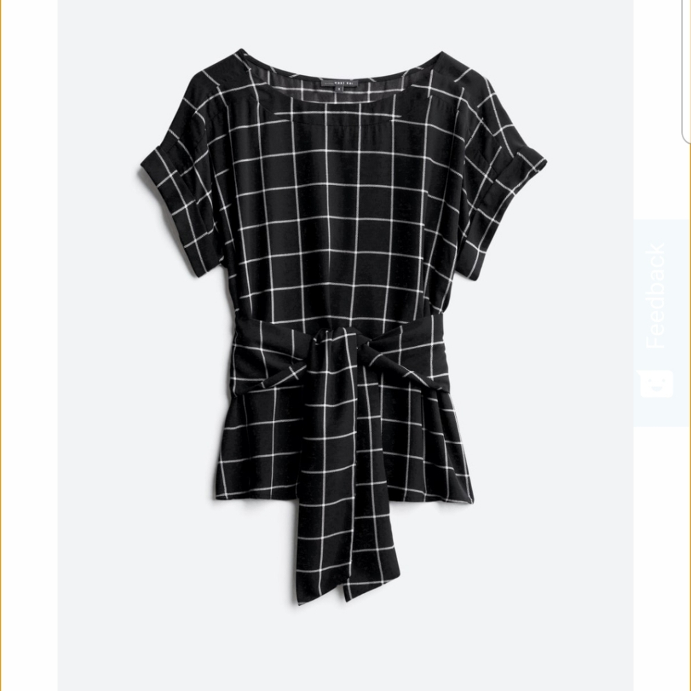 Juliana Cuffed Sleeve Tie Front Blouse Size XL